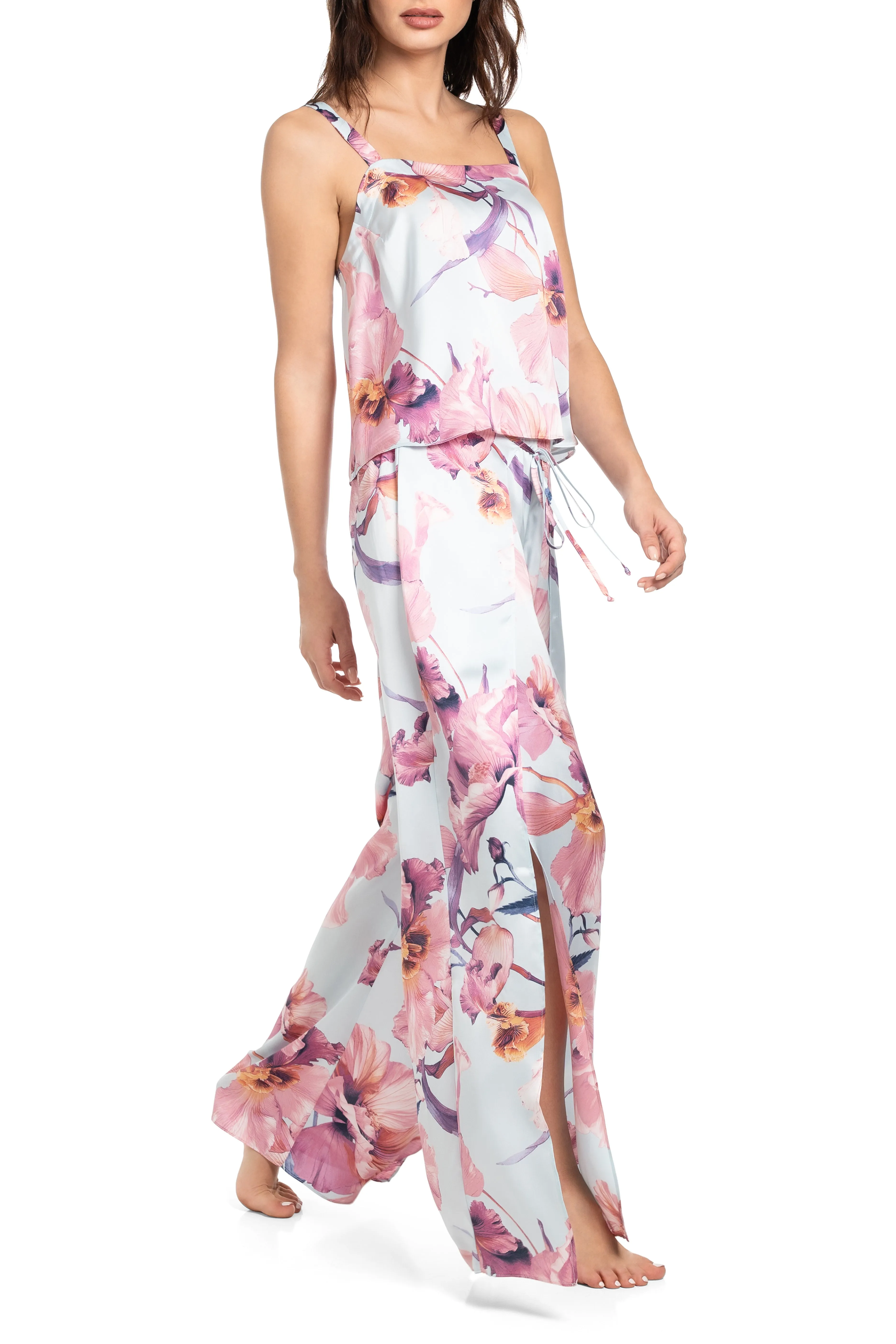 Haven Floral Cami Pant Set In Lacy Orchid & Blue - Midnight Bakery