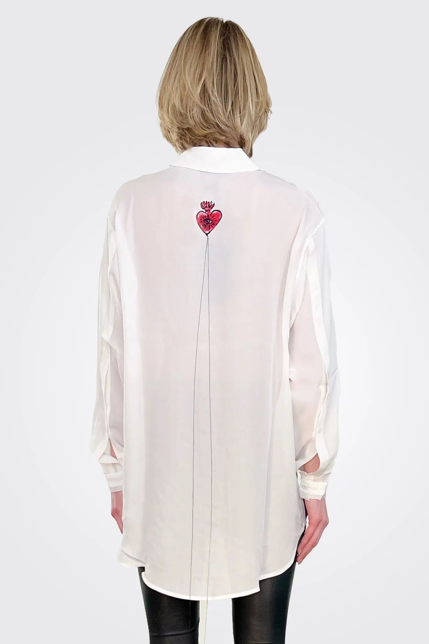 Heart Back Shirt - White