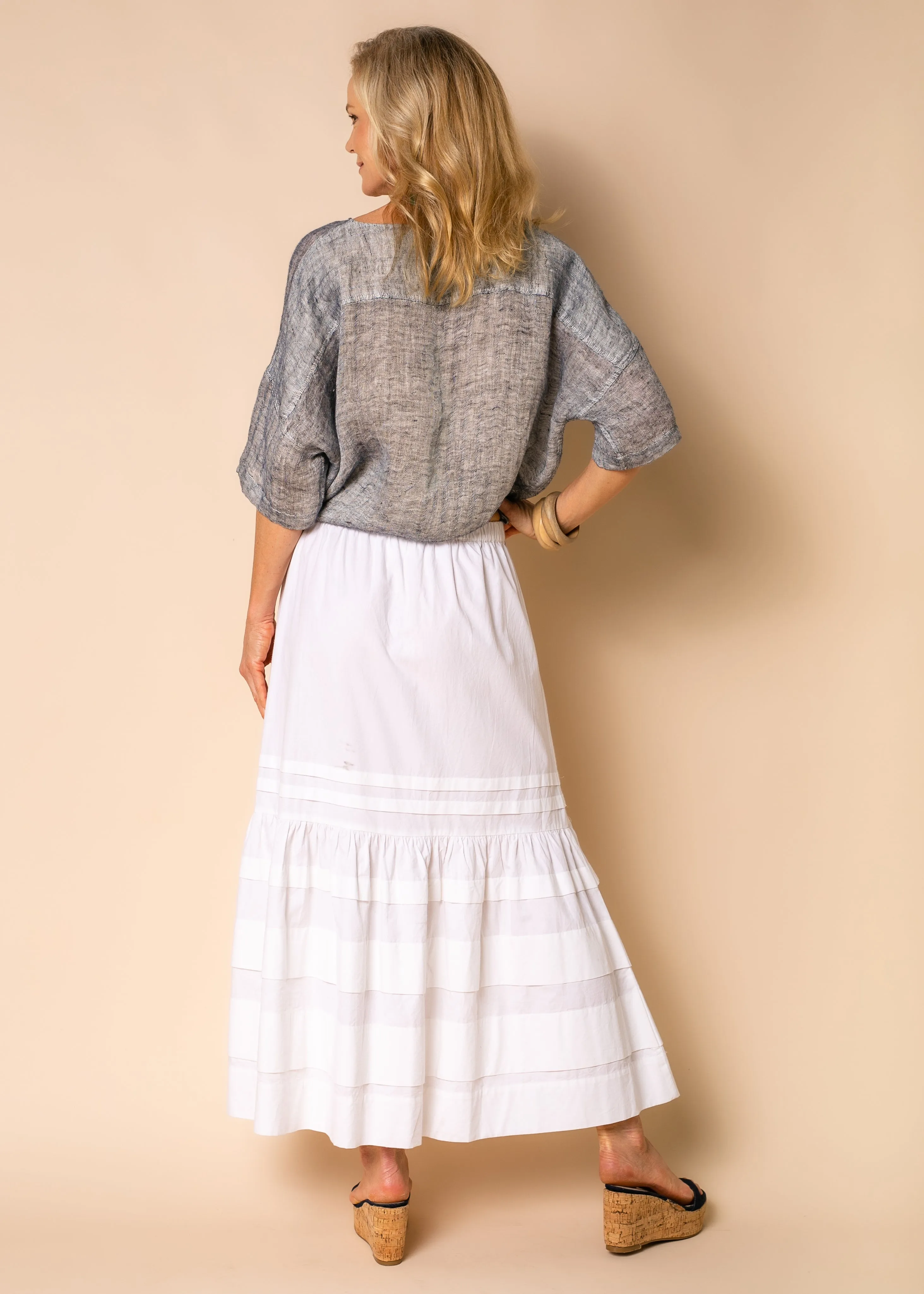 Honey Cotton Skirt in White