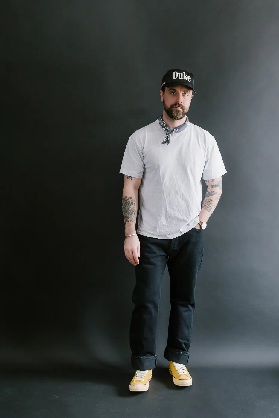 IH-888S-21OD - 21oz Selvedge Denim Medium/High Rise Tapered Cut Jeans - Indigo Overdyed Black