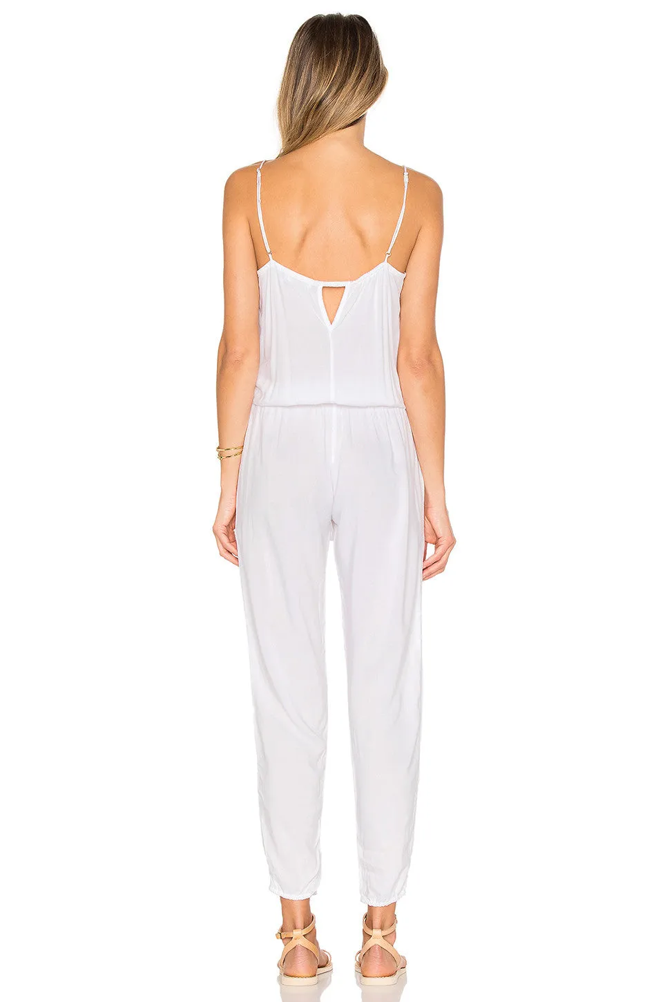 INDAH Judd Jumpsuit | White | Black