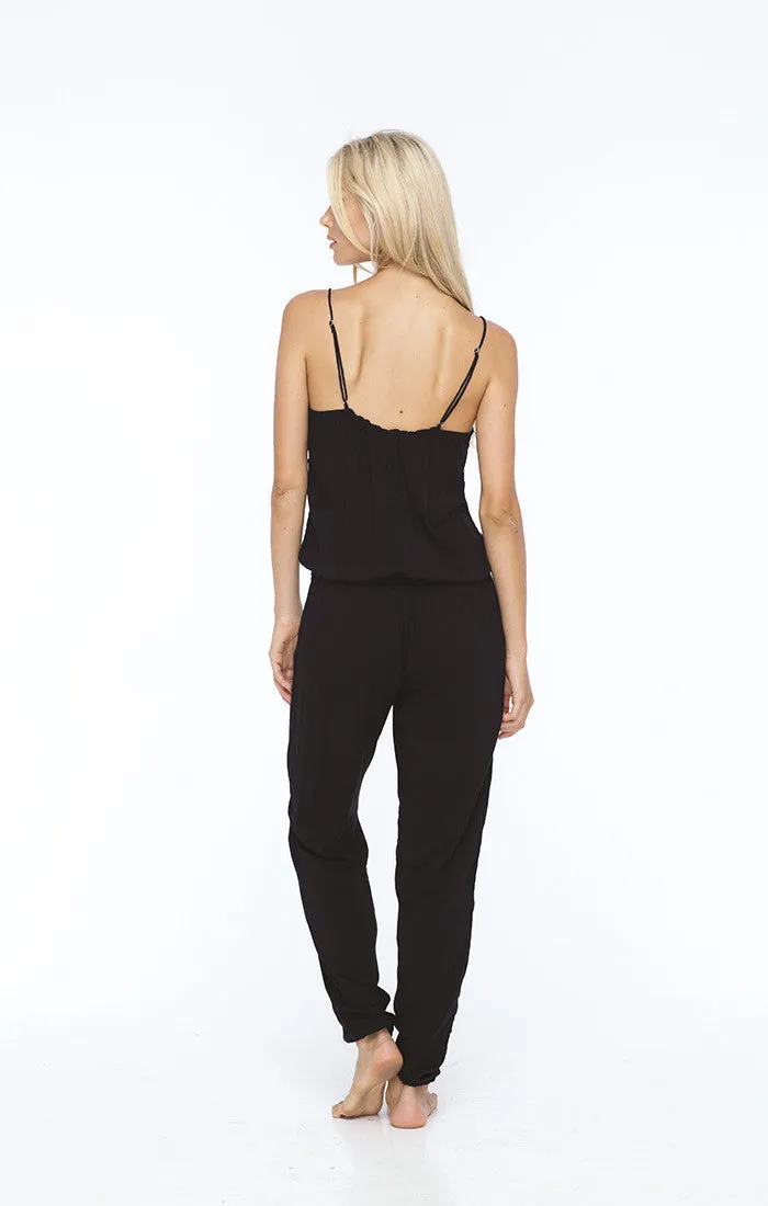 INDAH Judd Jumpsuit | White | Black