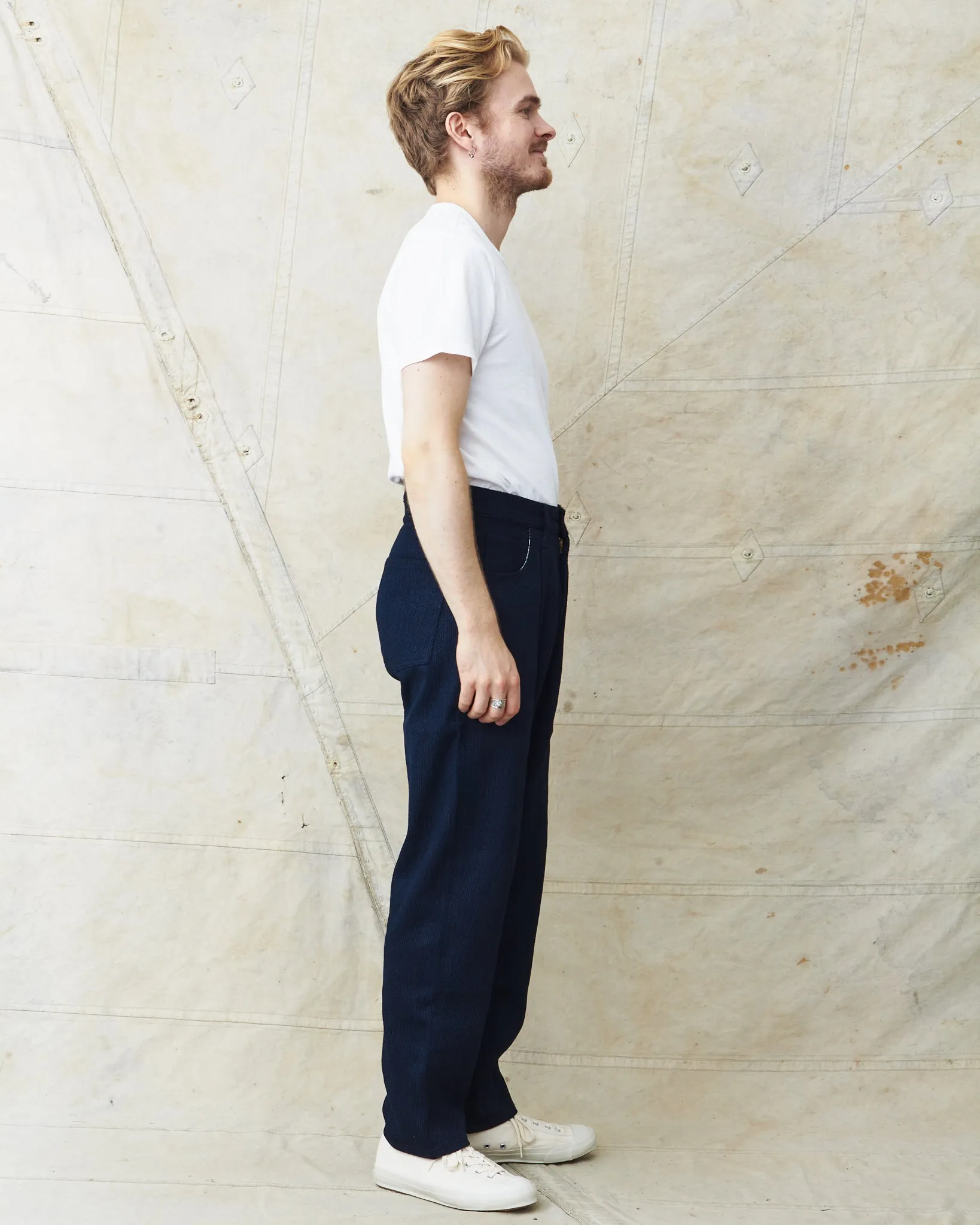 Japan Blue JBJE15003A Sashiko Wide Tapered Pants