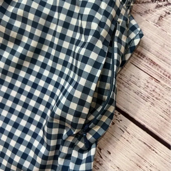Johnny Was Calme Blue White Gingham Plaid Shorts
