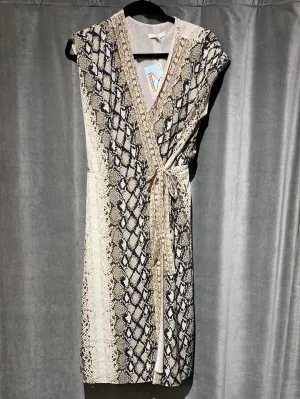 Joie Short Sleeve Snakeprint Wrap Dress