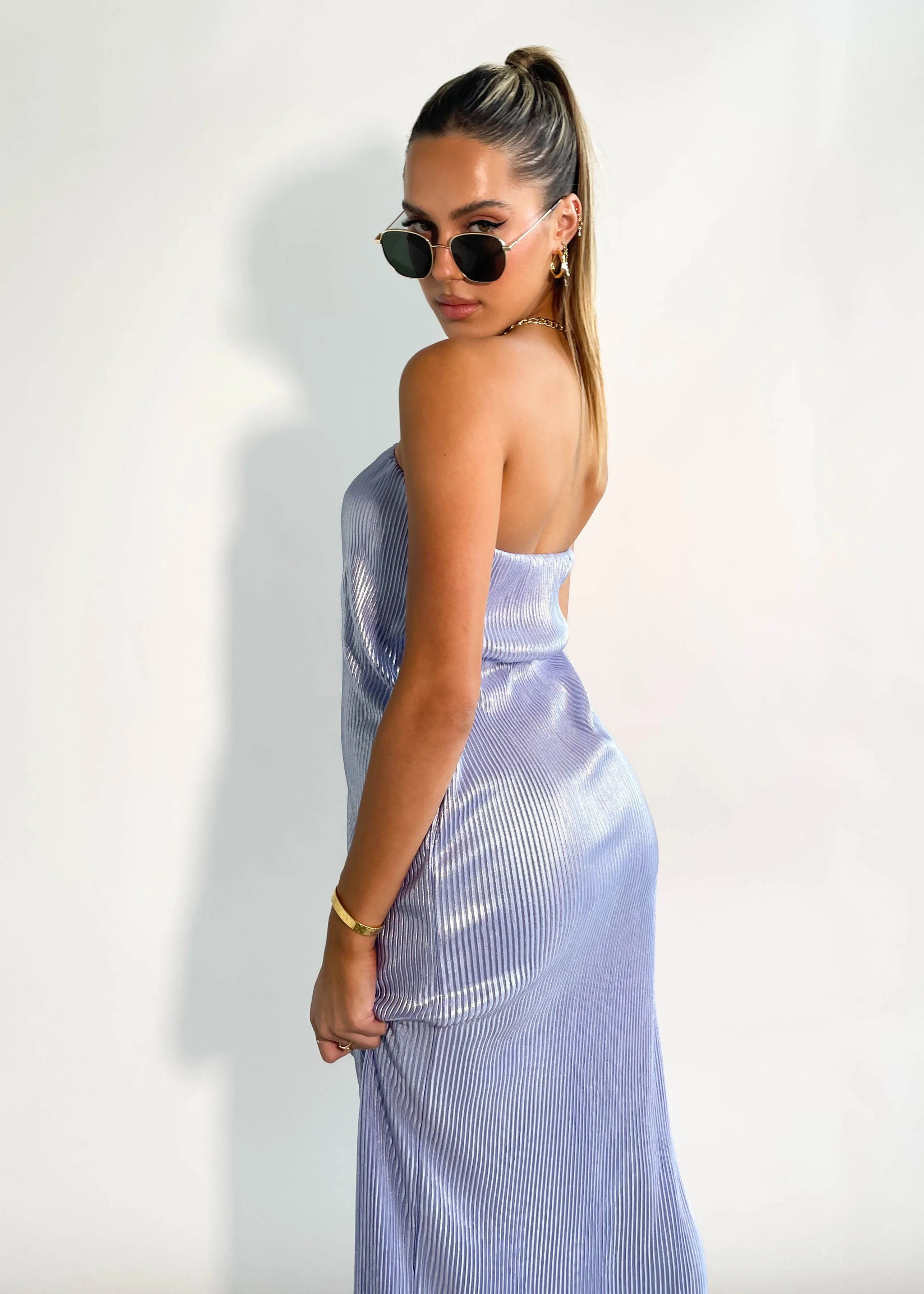 Joydie Strapless Midi Dress - Grape
