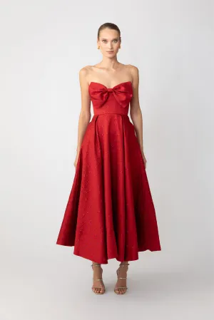 Juliette Jacquard Strapless Dress