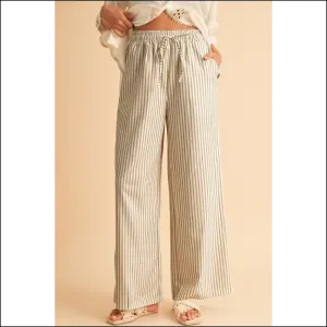 Khaki Striped Drawstring Pants: Finally, Pants that Dont Hate You! 🤪 Needful Things