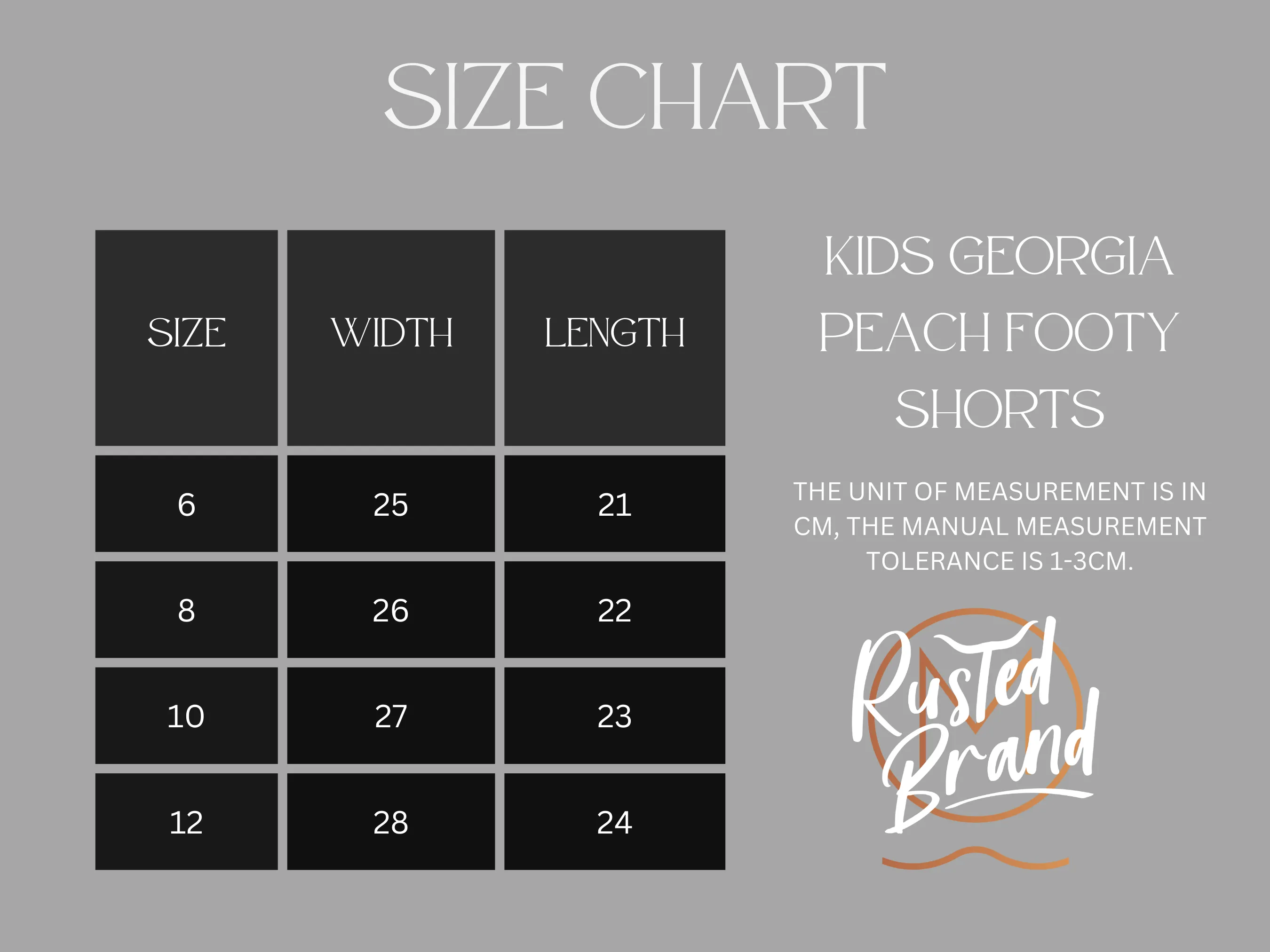 Kids Georgia Peach Footy Shorts