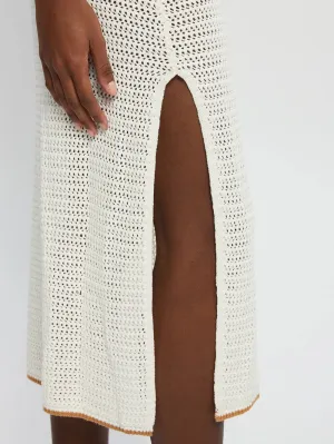 Kivari Vivi Knit Midi Skirt White