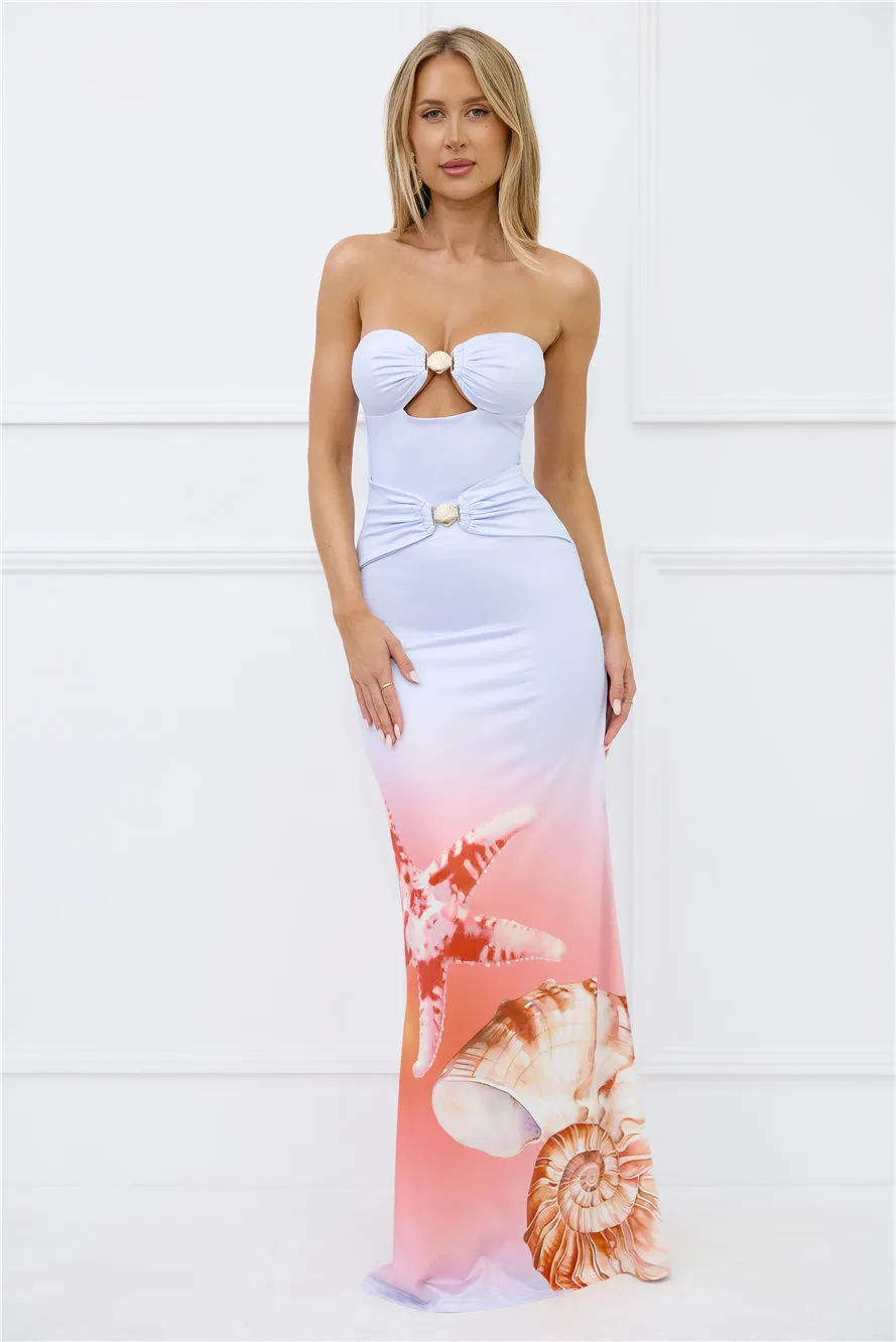 Kleo Maxi Dress Ice Blue Ombre