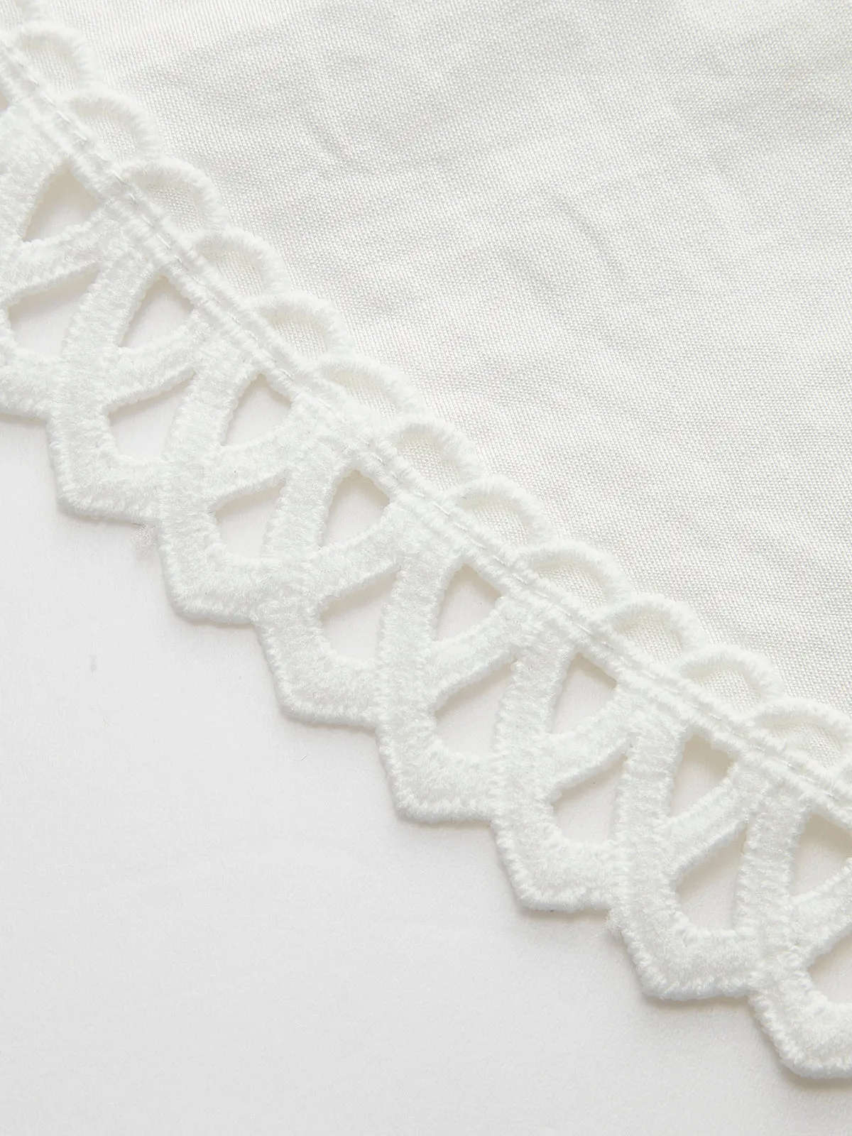 Lace-Trimmed Tiered Skirt