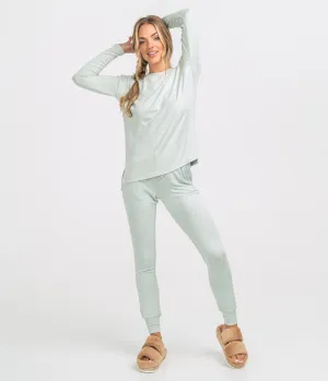 LADIES SOUTHERN SHIRT  SINCERELY SOFT HEATHER JOGGERS - MOON MIST
