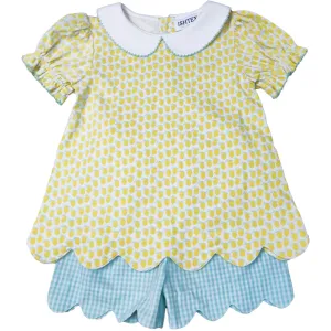 Lemon Girl's Shorts Set