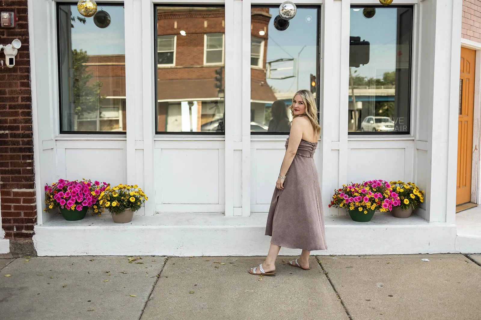 lennox terry knit dress in espresso