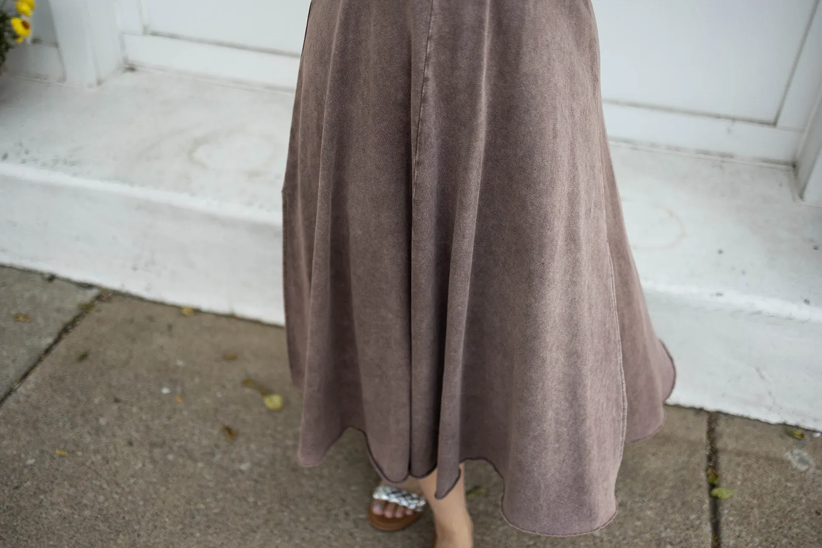 lennox terry knit dress in espresso