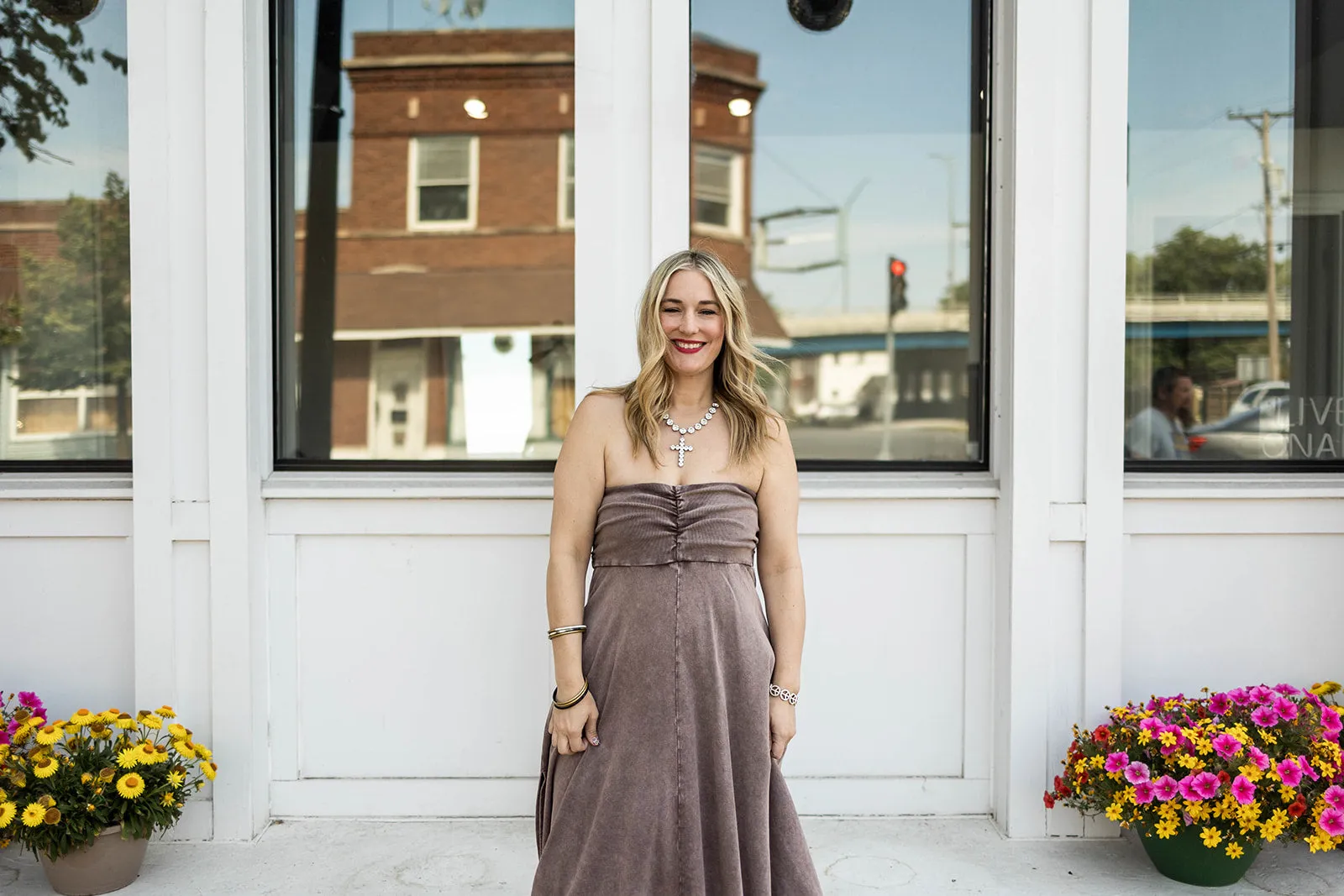 lennox terry knit dress in espresso