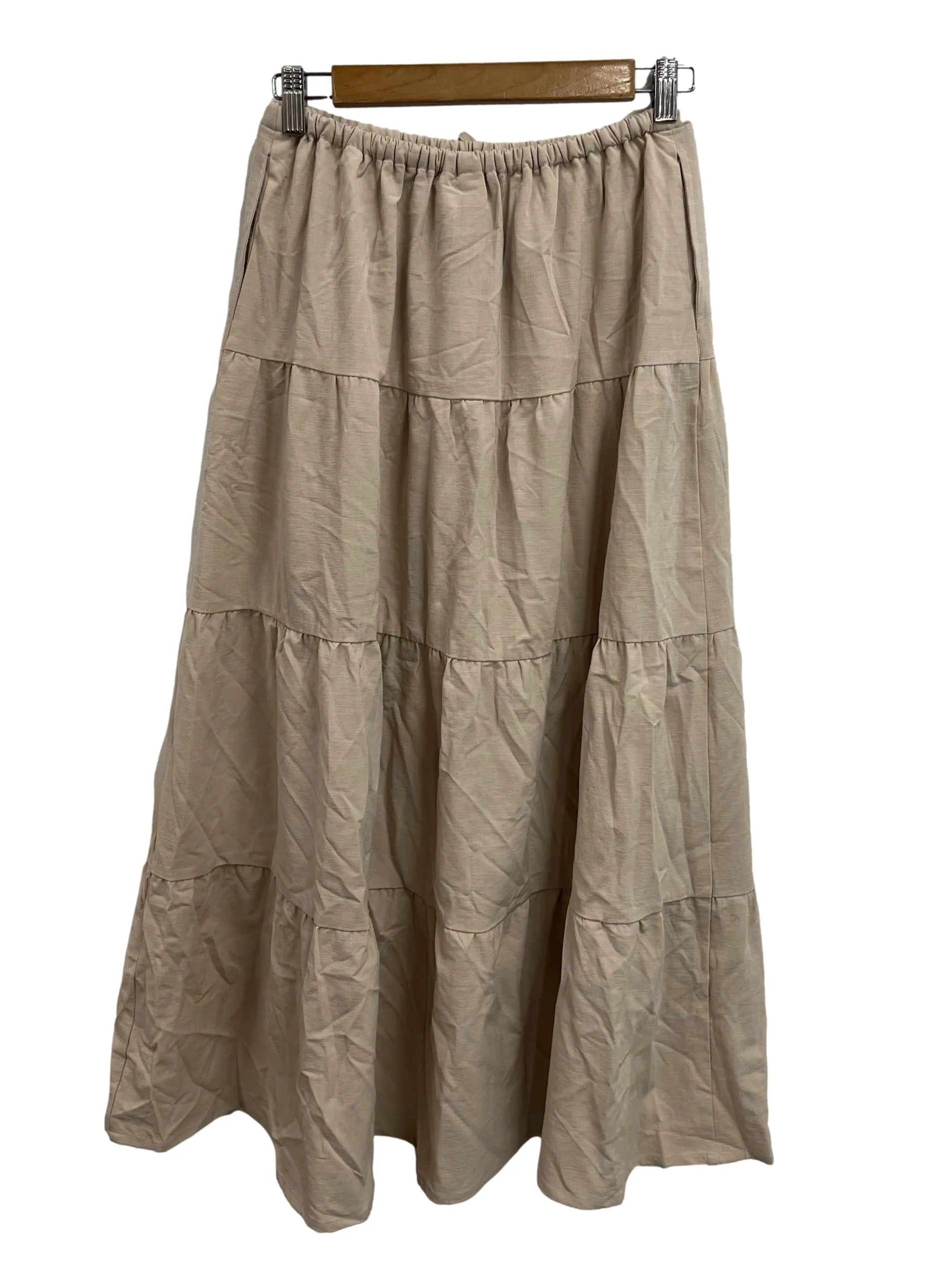 Light Brown Tiered Skirt