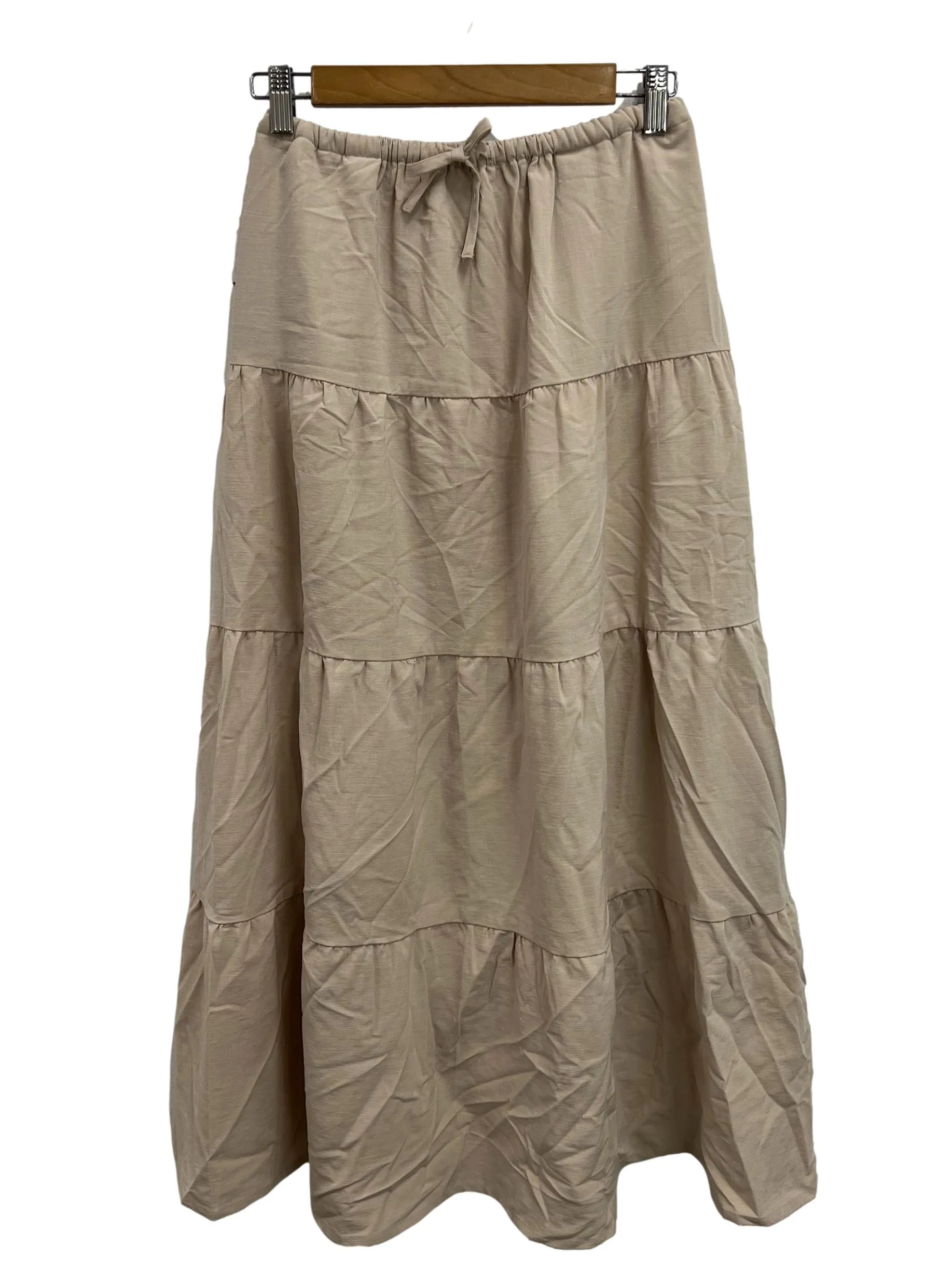 Light Brown Tiered Skirt