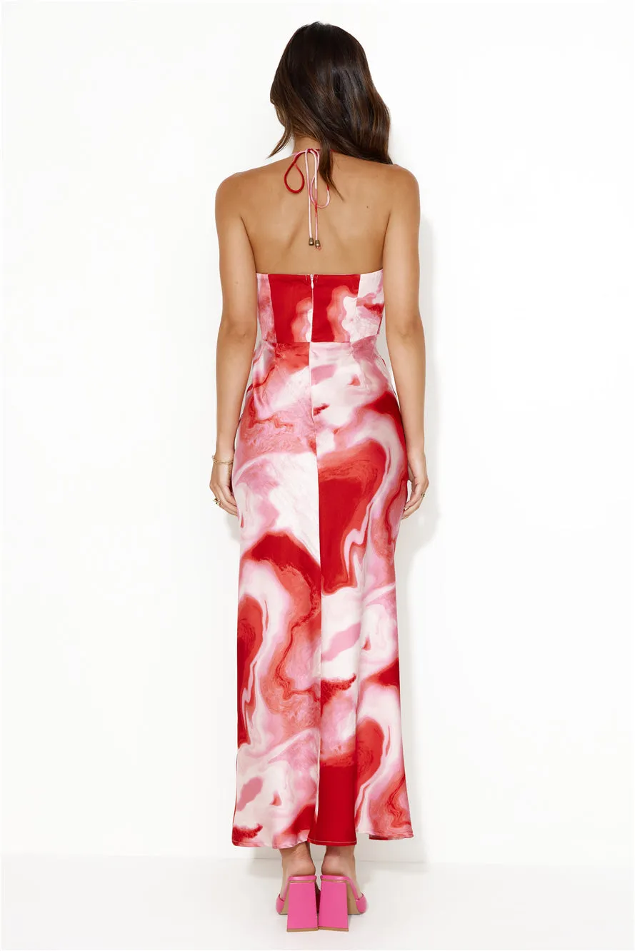 Like My Style Halter Maxi Dress Pink