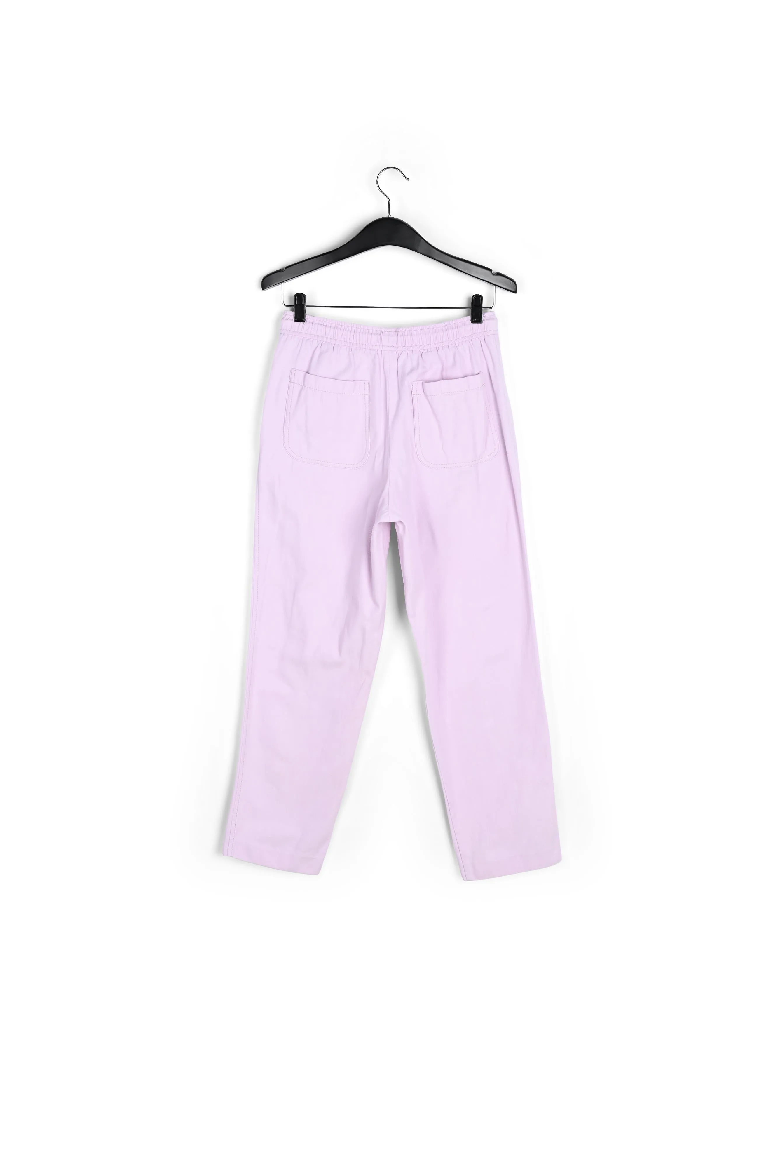 Lilac cotton tapered pants