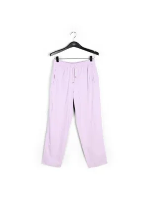 Lilac cotton tapered pants