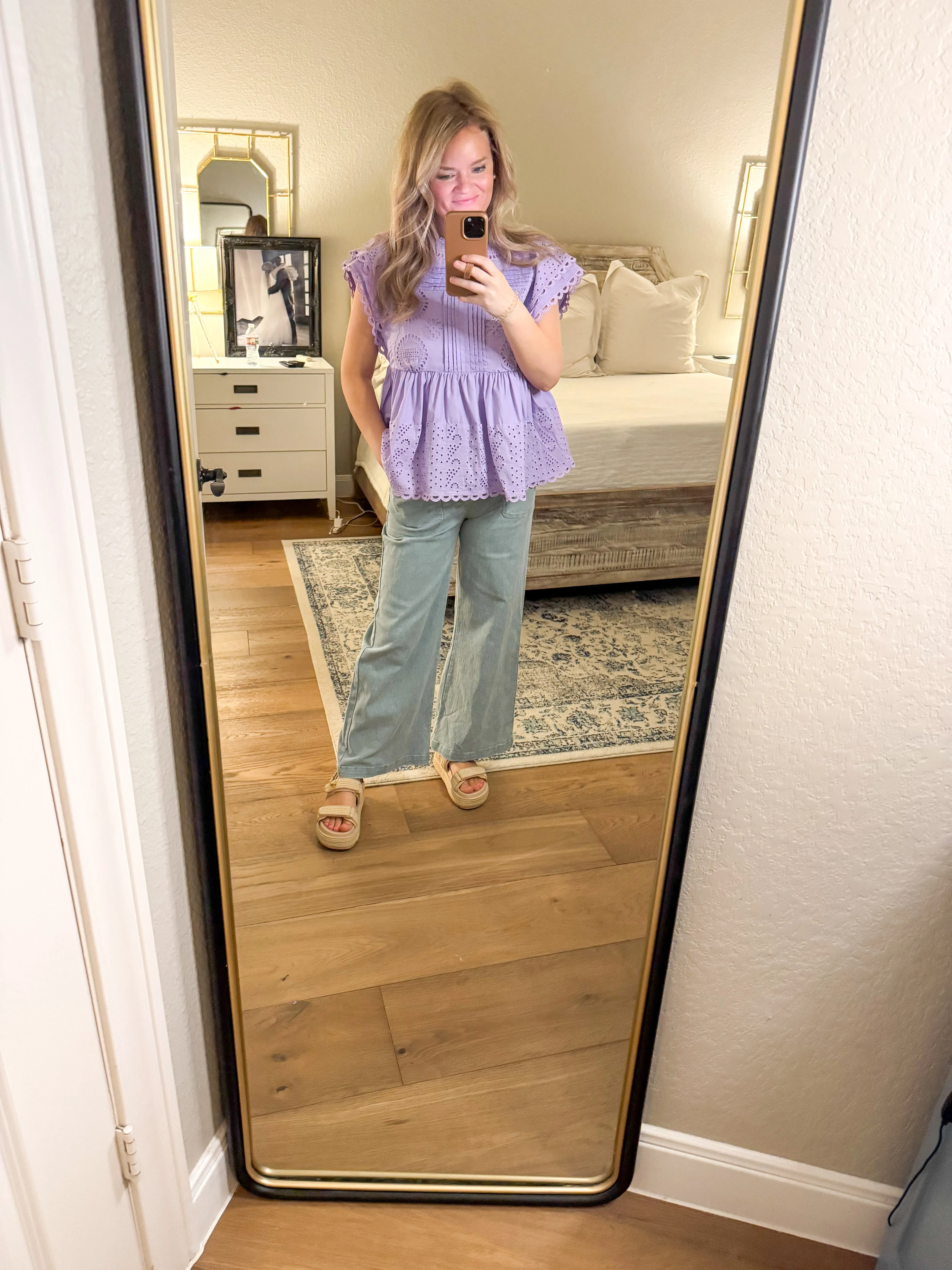 Lilac Eyelet Blouse