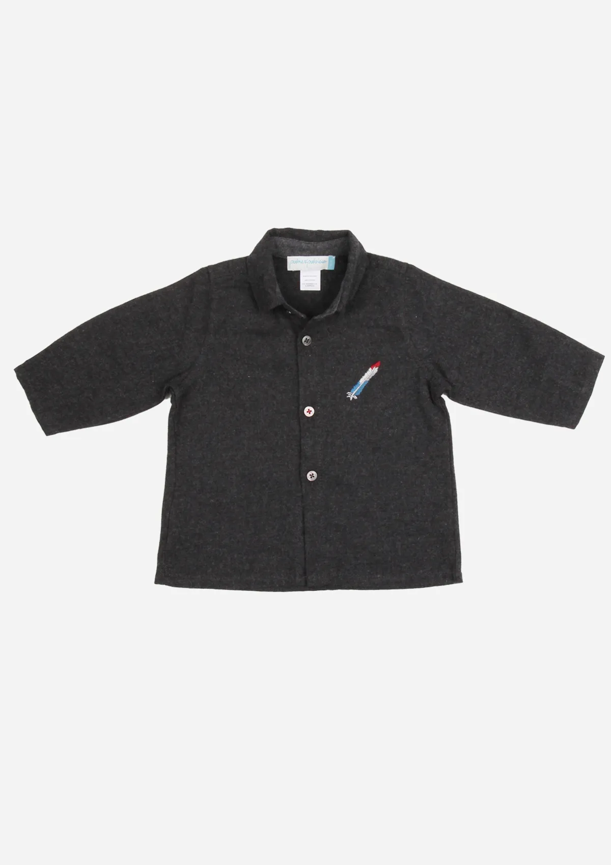 Long Sleeve Feather Shirt, Anthracite