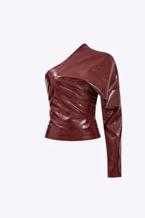 Lottie - Stylish Asymmetrical Cut Woman's Long Sleeve Shirt