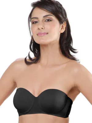 Lovable Black Padded Wired Detachable Medium Coverage Bra - CONFI-46