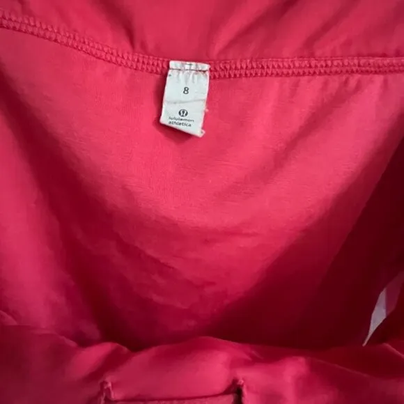 lululemon speed up shorts - hot pink and white plaid  Size 8