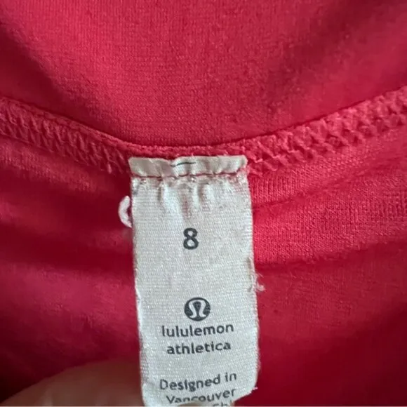 lululemon speed up shorts - hot pink and white plaid  Size 8