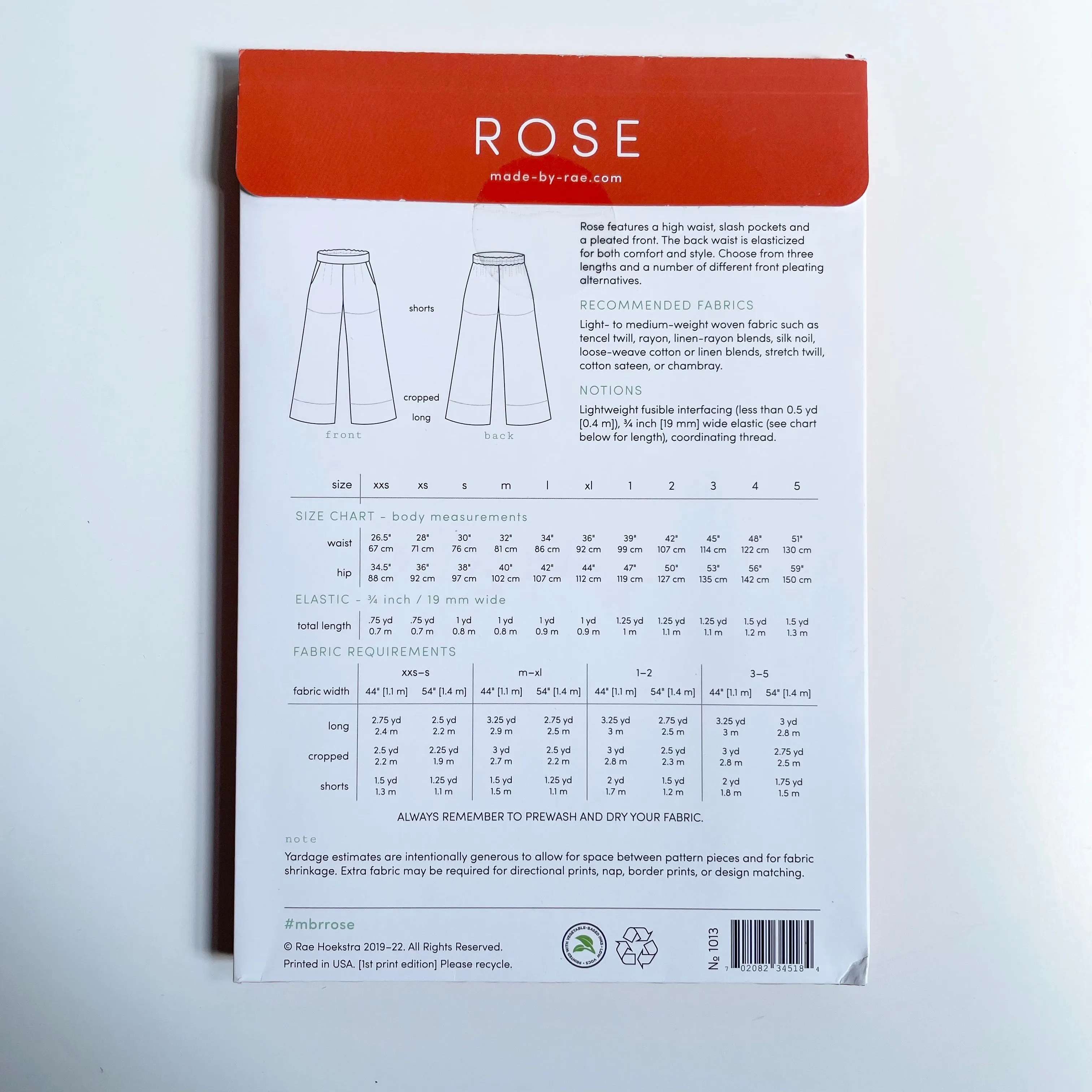 Made by Rae : Rose Pants