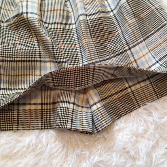 Maje Prince of Wales Skort Shorts Skirt Plaid 36 S XS Academia Summer Revolve