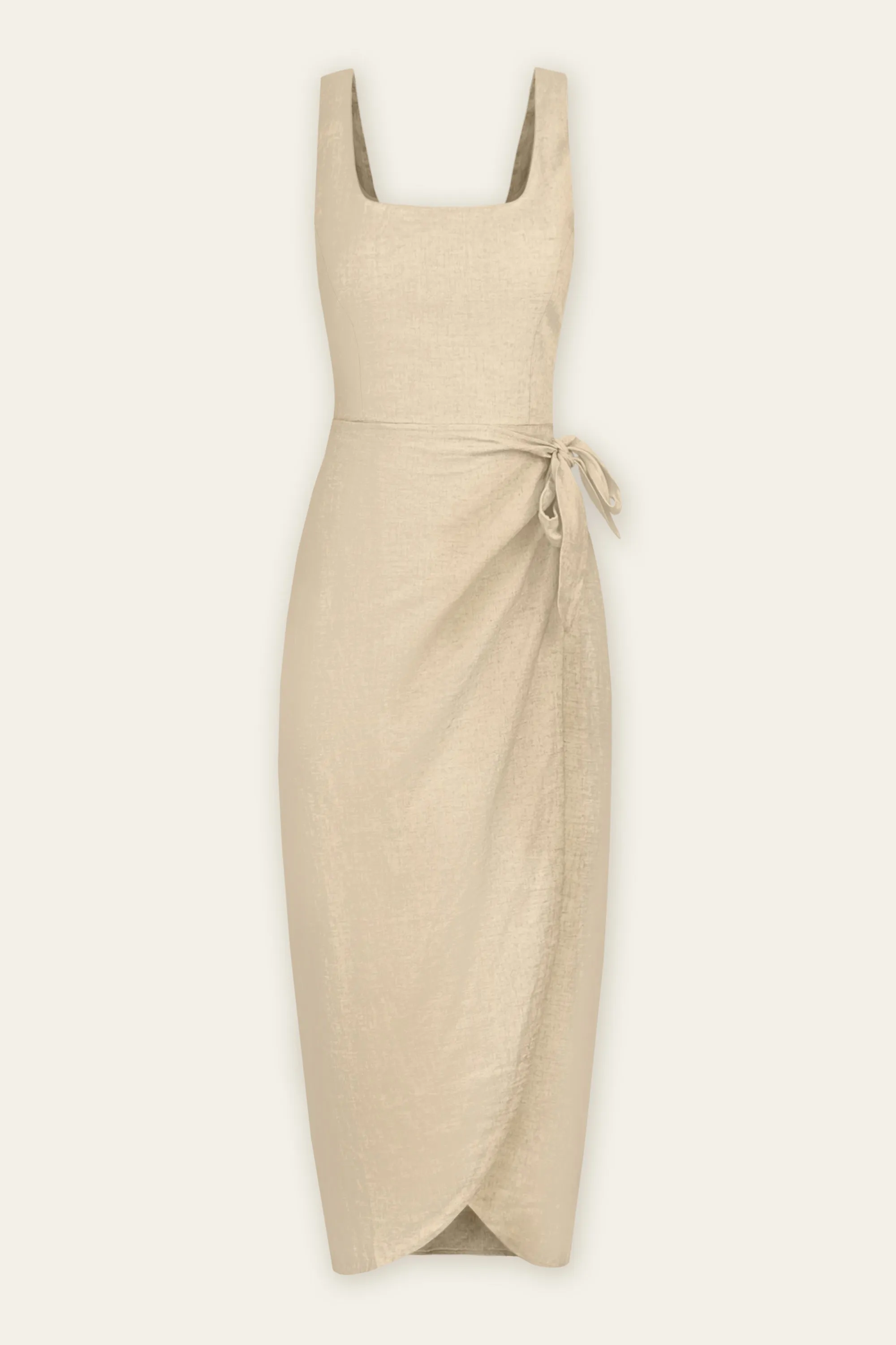 Malea Tulip Hem Midi Wrap Dress