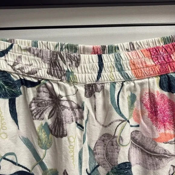 Malin Gyllensvaan Magnolia Flannel Floral Print Pajama Set Size XS