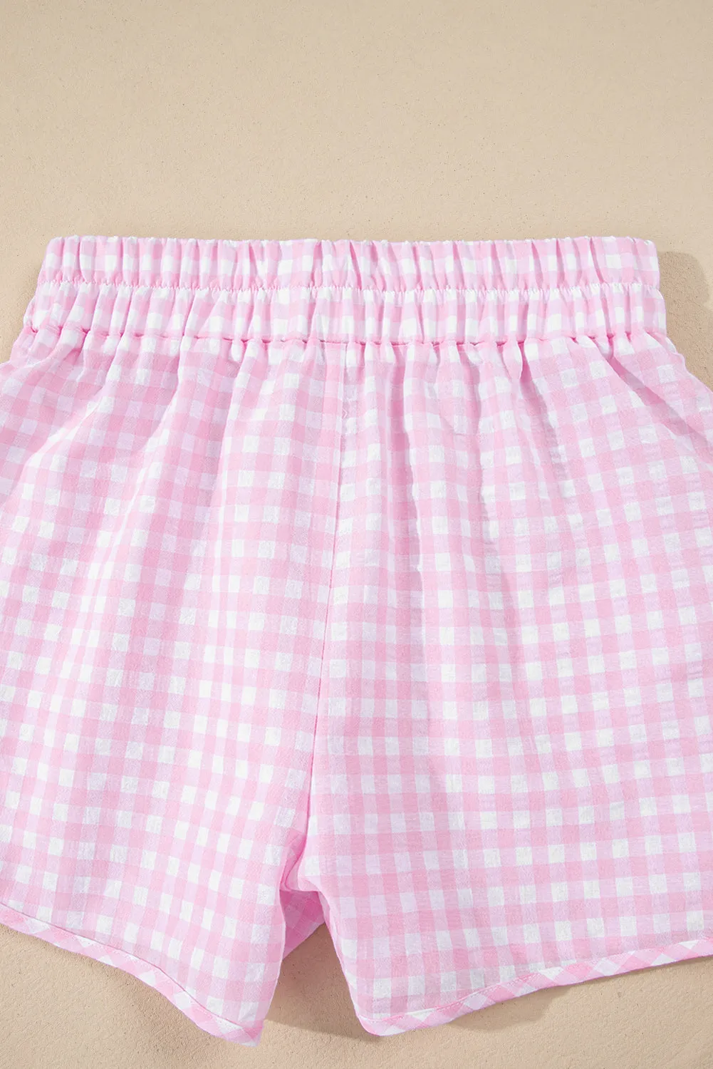 MAMA Printed Tee and Plaid Shorts Set