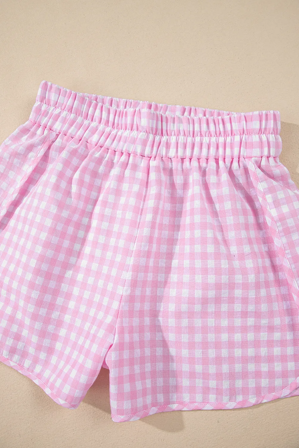 MAMA Printed Tee and Plaid Shorts Set