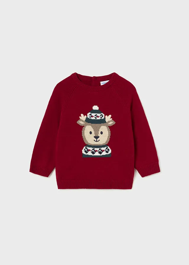 Mayoral 2251 Long Sleeve Shirt, Bottle Green Plaid Shorts with Braces and 2310 Jumper In Stock Now