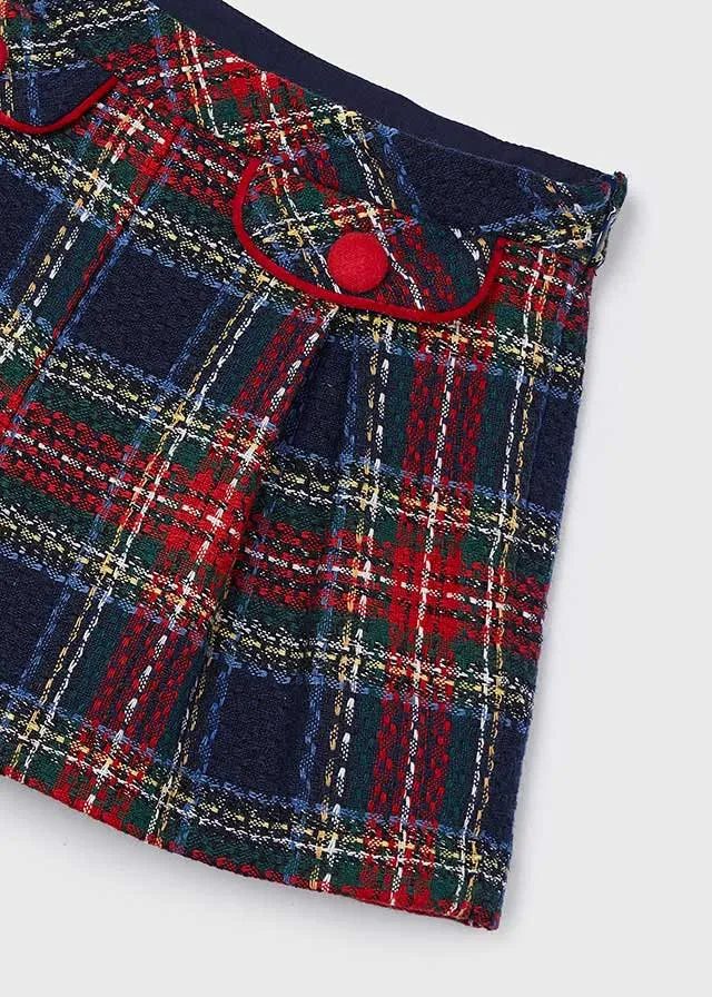 Mayoral 4061 Paris Top and 4217 Navy Plaid Shorts In Stock Now