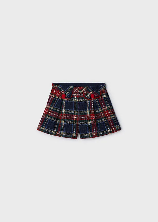 Mayoral 4061 Paris Top and 4217 Navy Plaid Shorts In Stock Now