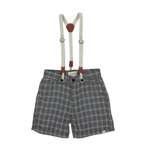 Me & Henry - Captain Shorts - Grey/white plaid