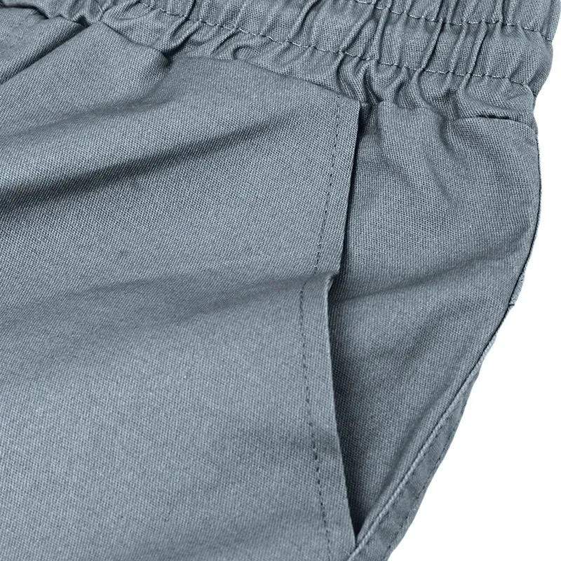 Men Casual Chino Cargo Shorts Elastic Waist Drawstring 6 Pockets Summer Trousers