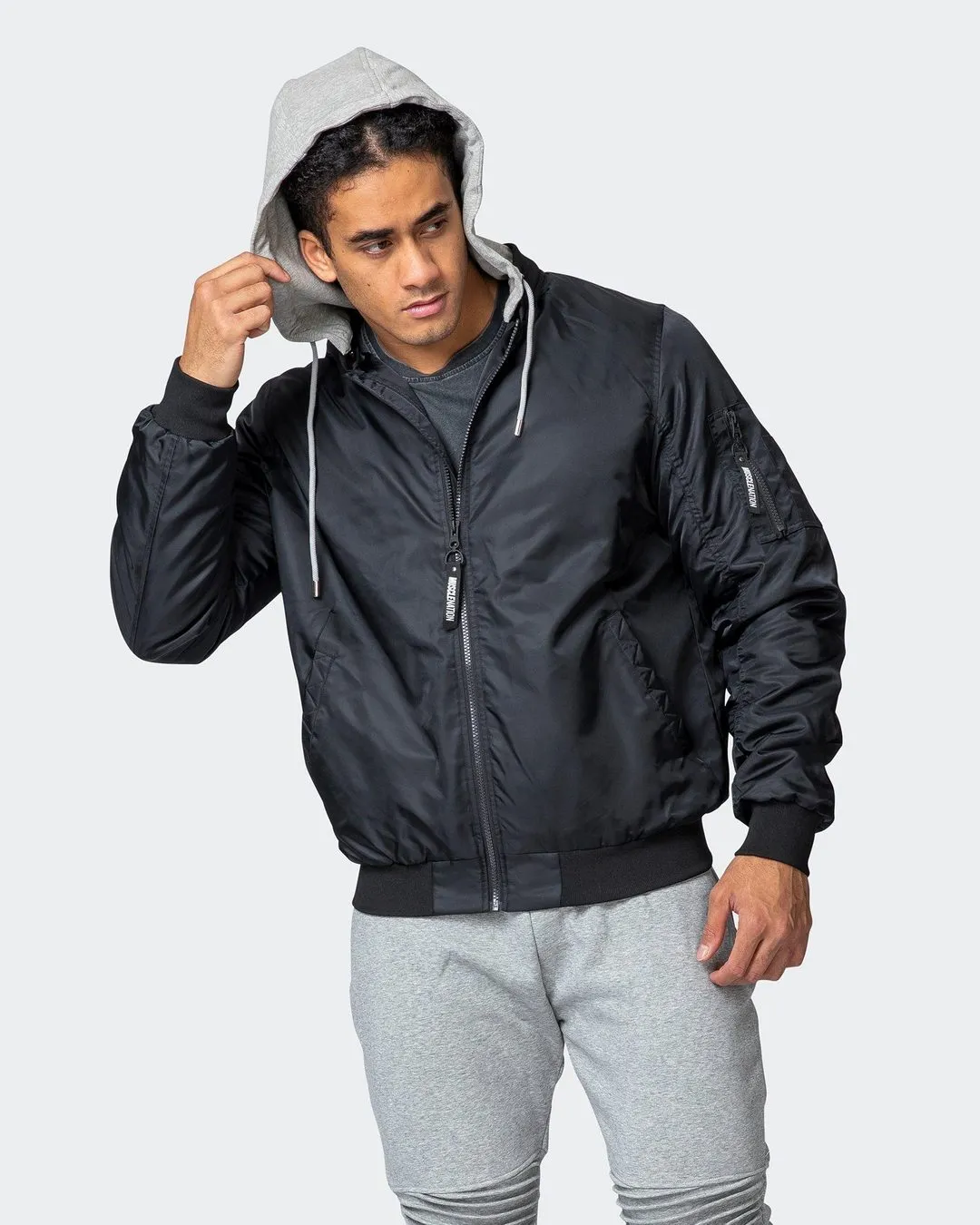 Mens Bomber Jacket - Black