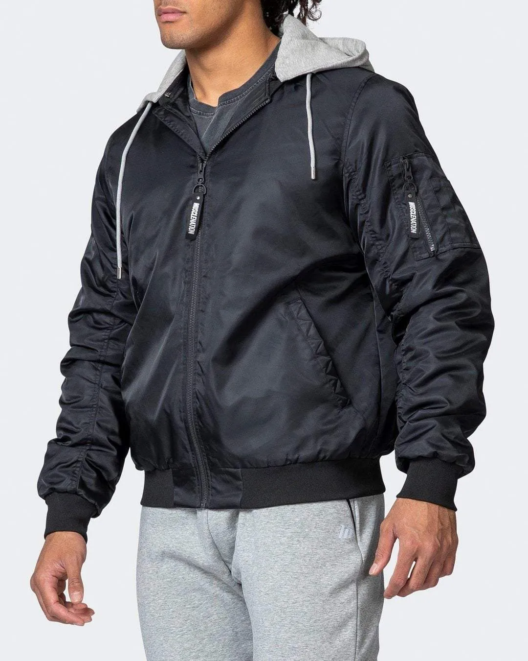 Mens Bomber Jacket - Black