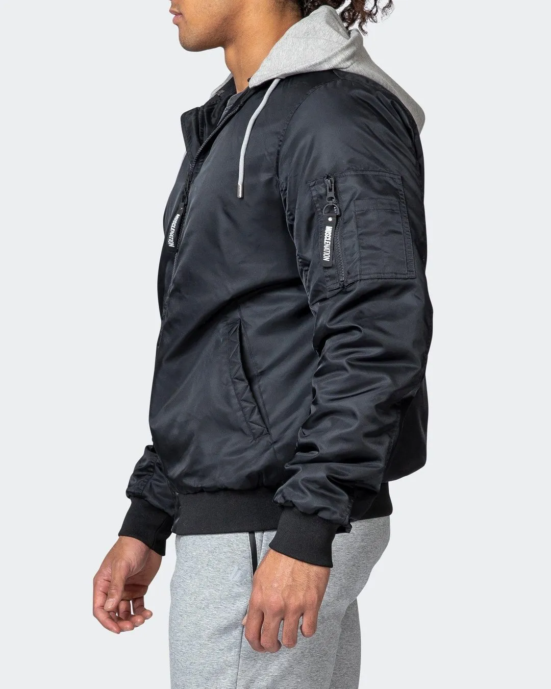 Mens Bomber Jacket - Black