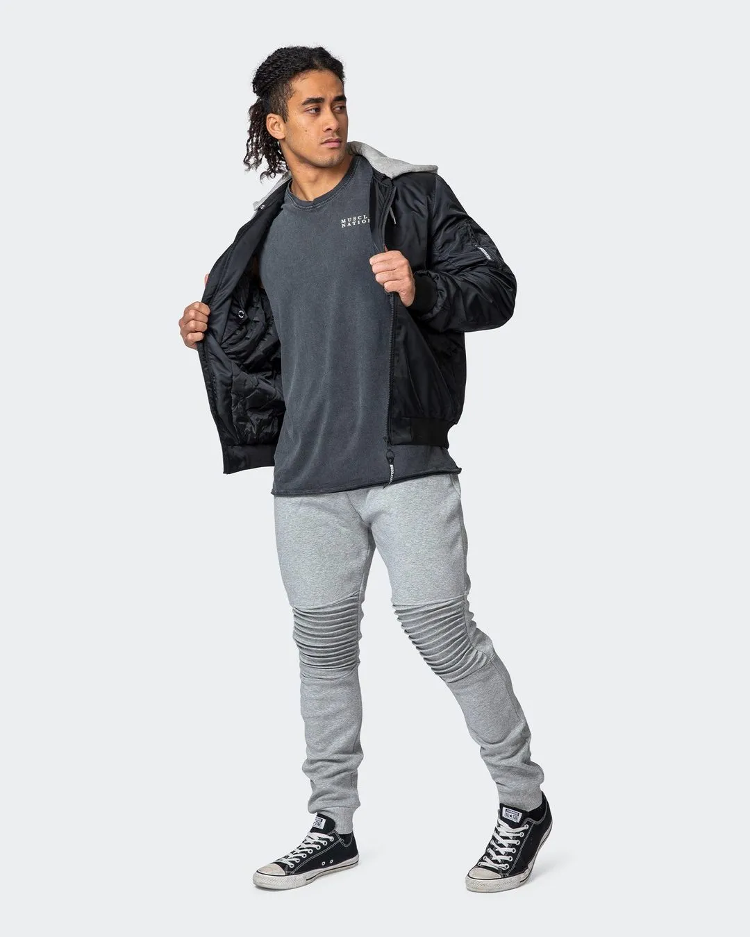 Mens Bomber Jacket - Black