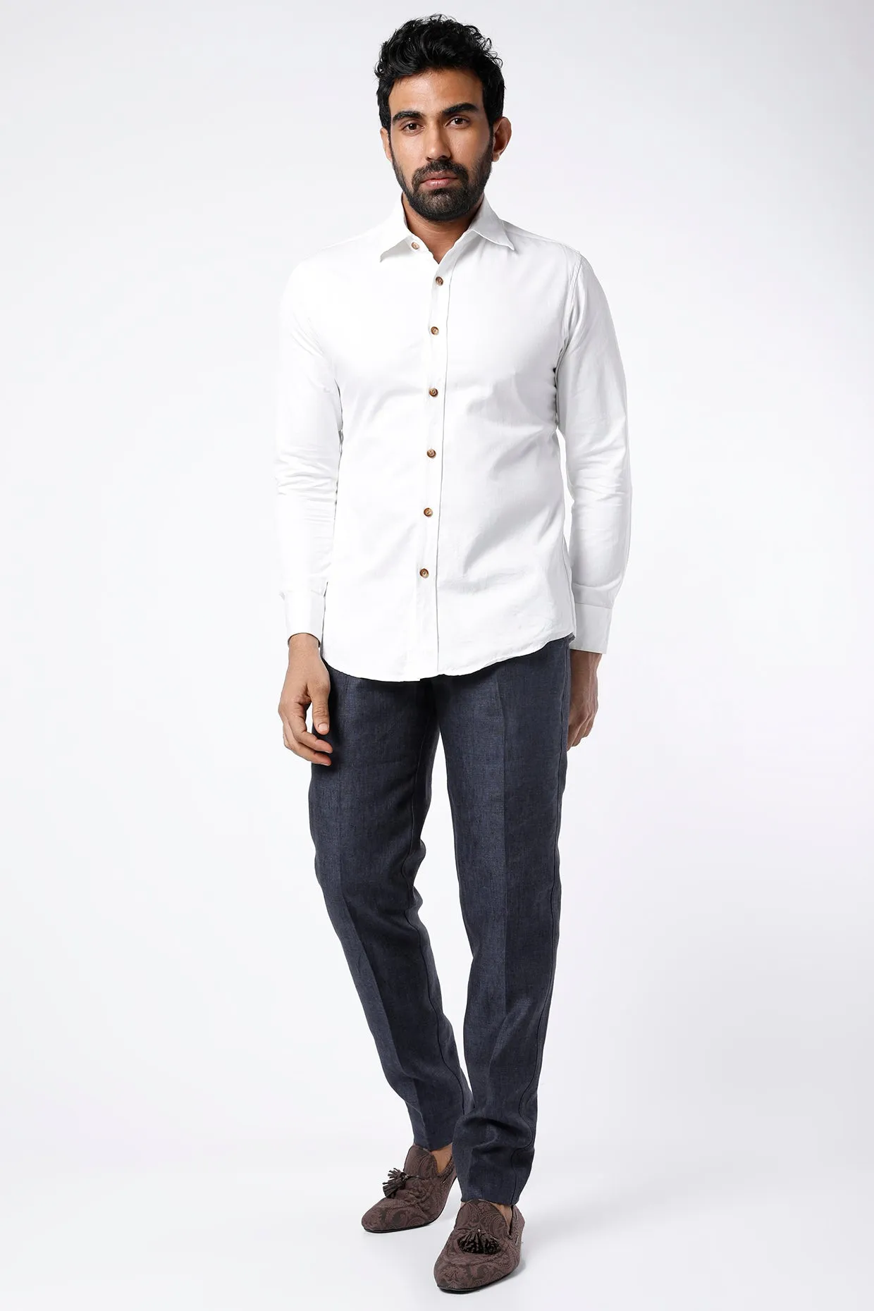 Mens Festivewear Lounge Chambray Pants - MW21023