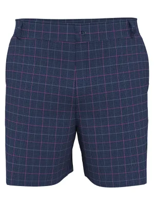 Men's Flat Front Printed Plaid Short