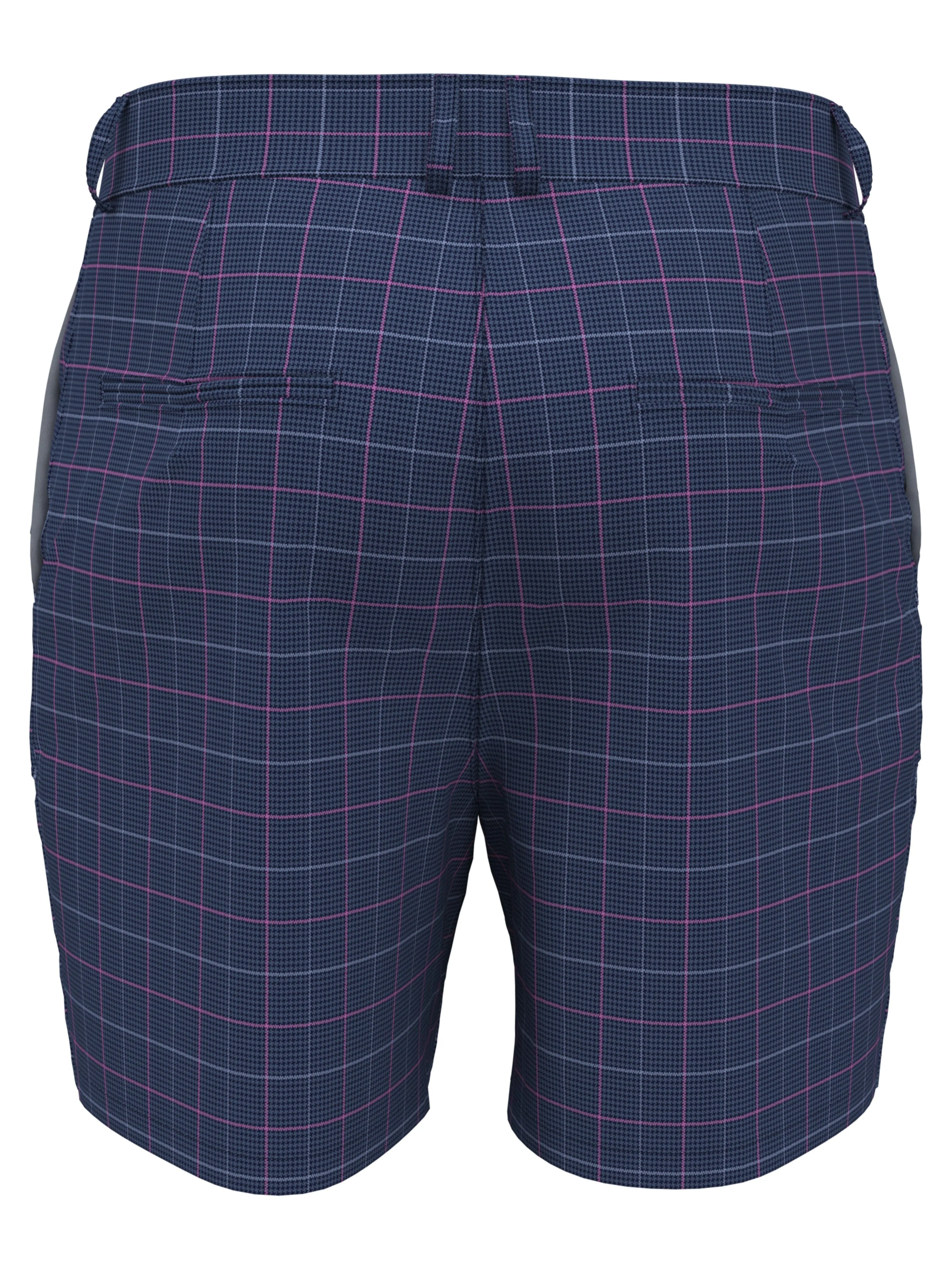 Men's Flat Front Printed Plaid Short